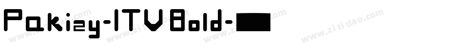 Pakizy-ITV Bold字体转换